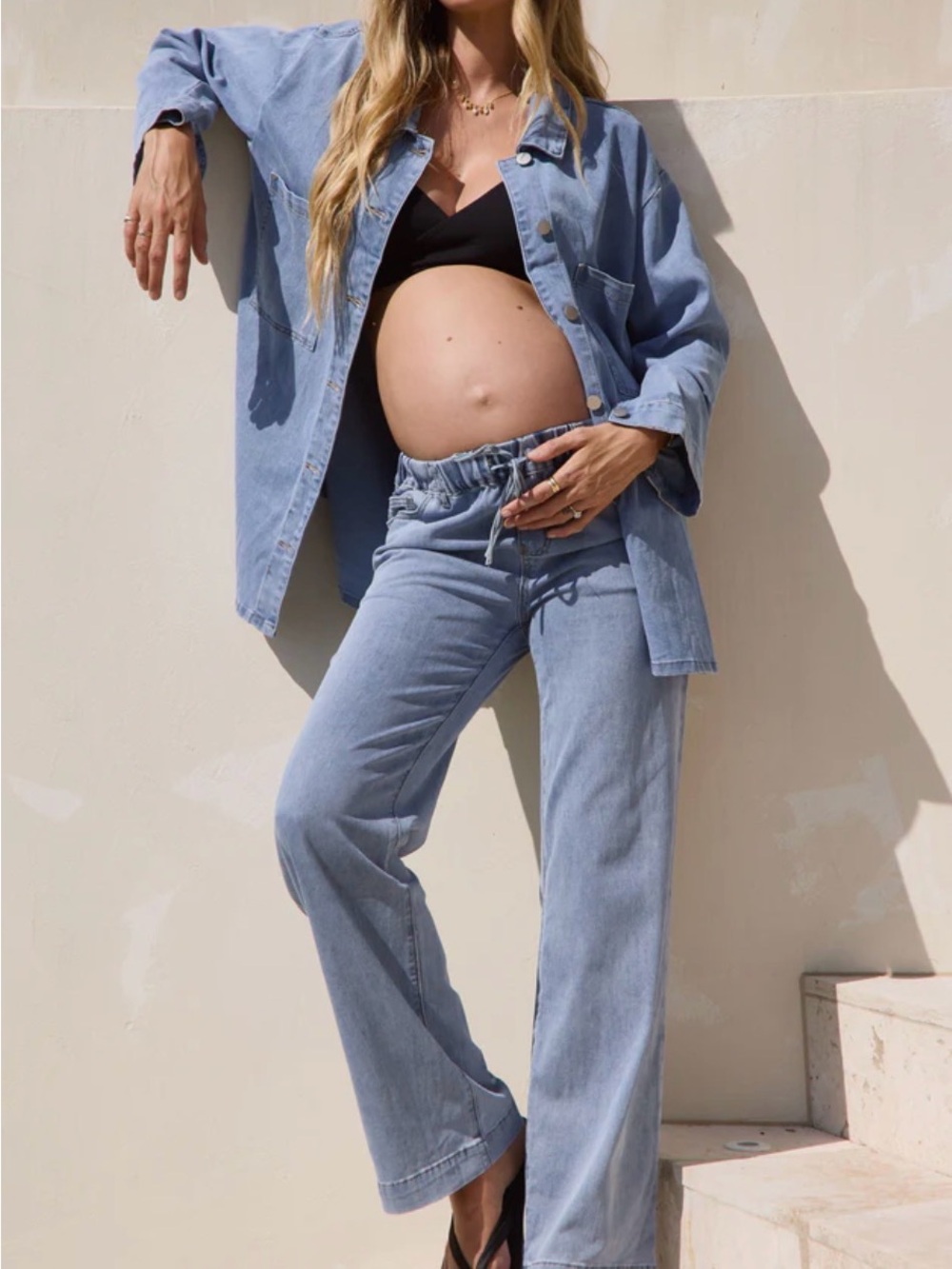 Maternity Light Blue Relaxed Denim Jeans